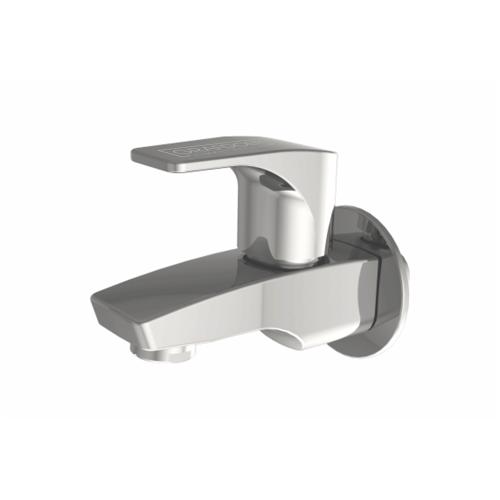 Bib Cock Short Body with Wall Flange Chrome